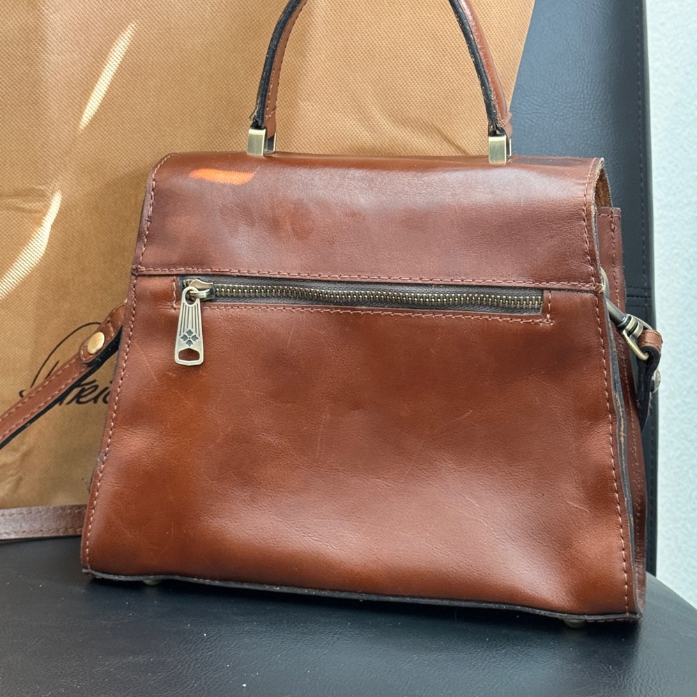 Patricia Nash Chauny Leather Onstage Distressed Crossbody Satchel Purse - Picture 7 of 7